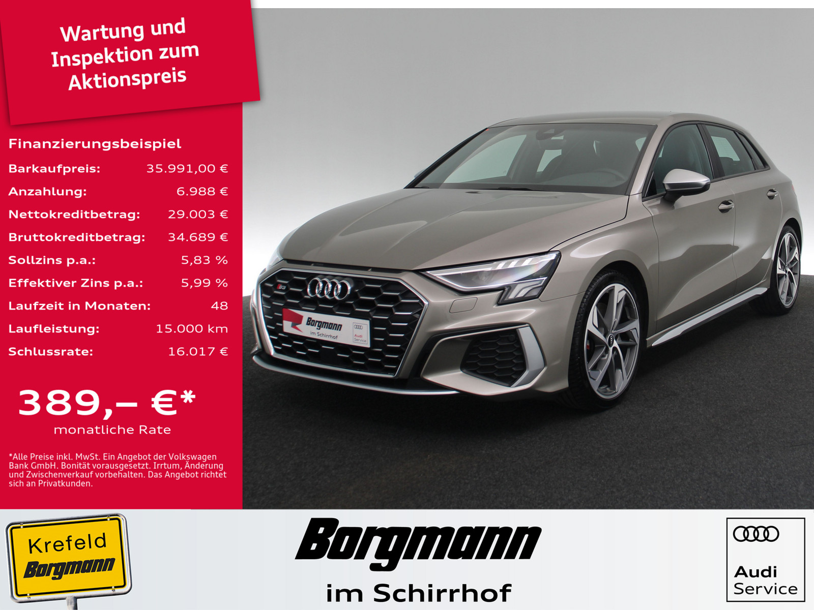 AUDI S3 Sportback FSI 2.0 TFSI quattro basis