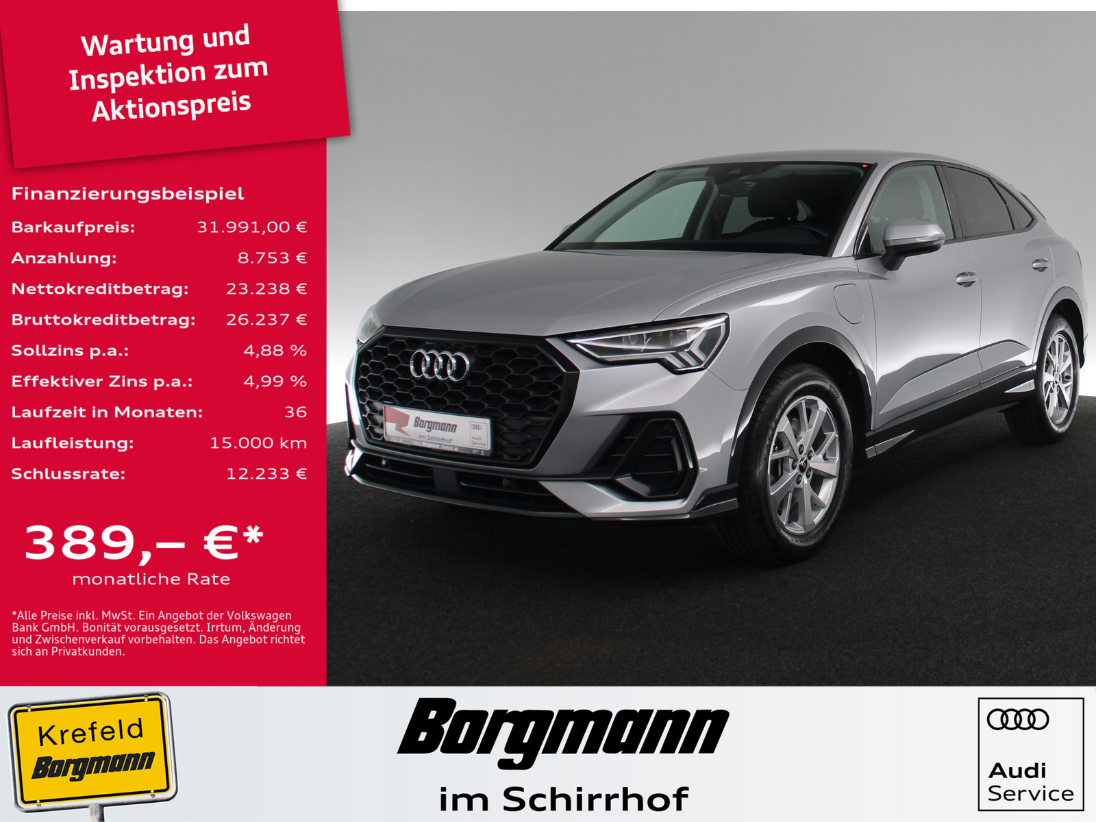 AUDI Q3 Sportback 45 TFSI e