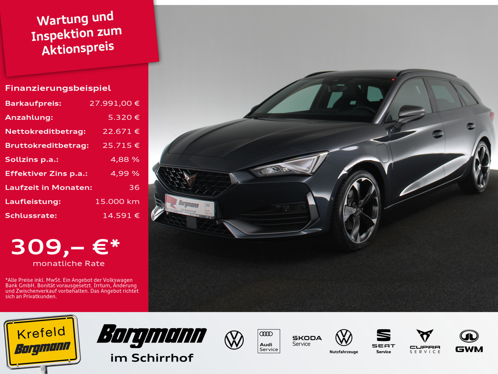 CUPRA Leon Sportstourer 1.4 TSI e-Hybrid