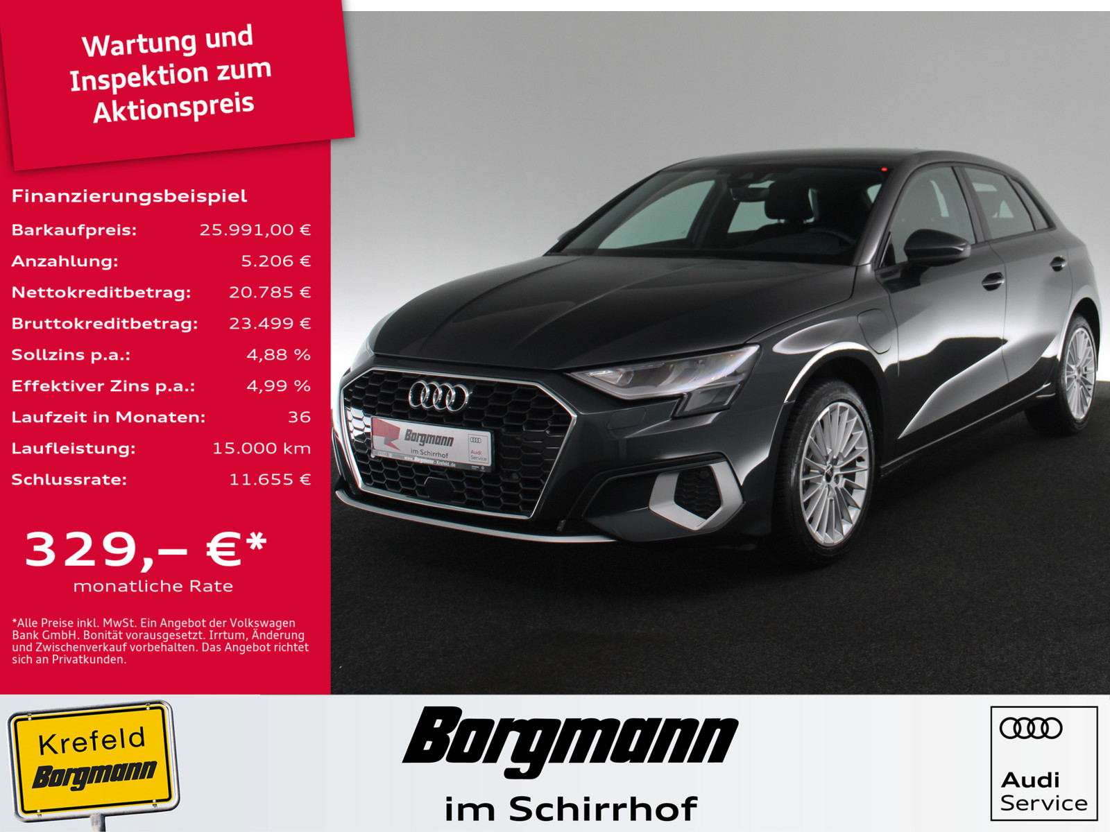 AUDI A3 Sportback 40 TFSI e advanced