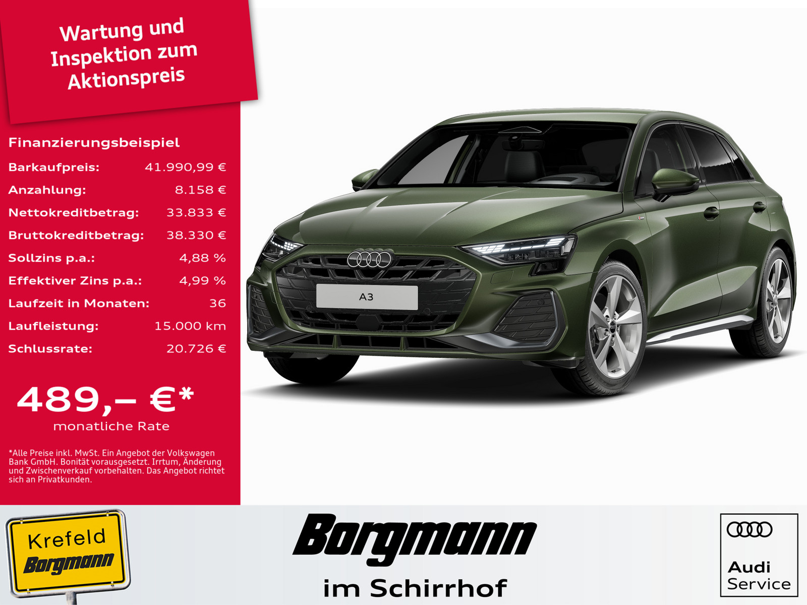 AUDI A3 Sportback quattro S line