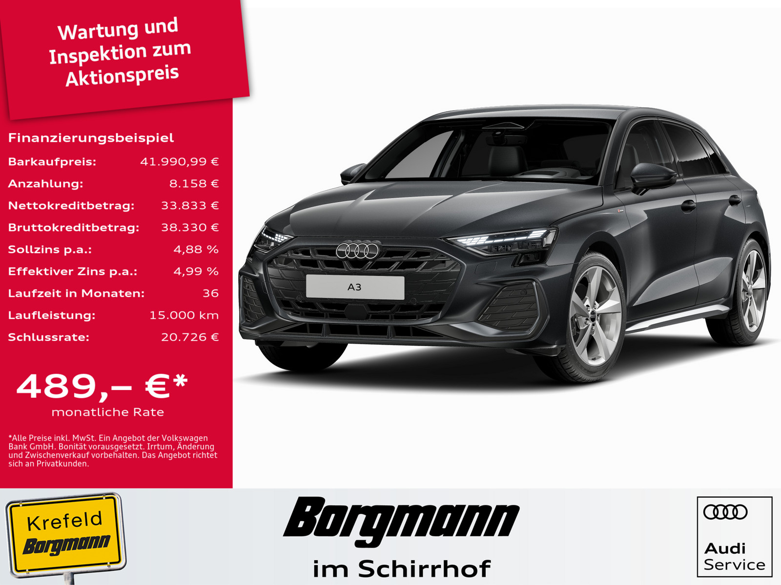 AUDI A3 Sportback quattro S line