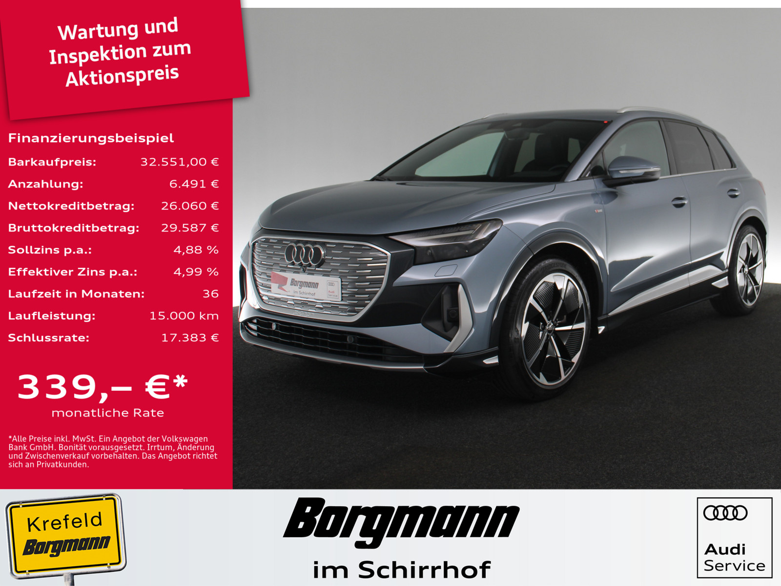 AUDI Q4 bS-line MATRIX-LED SHZ MEMORY KLIMA e-tron