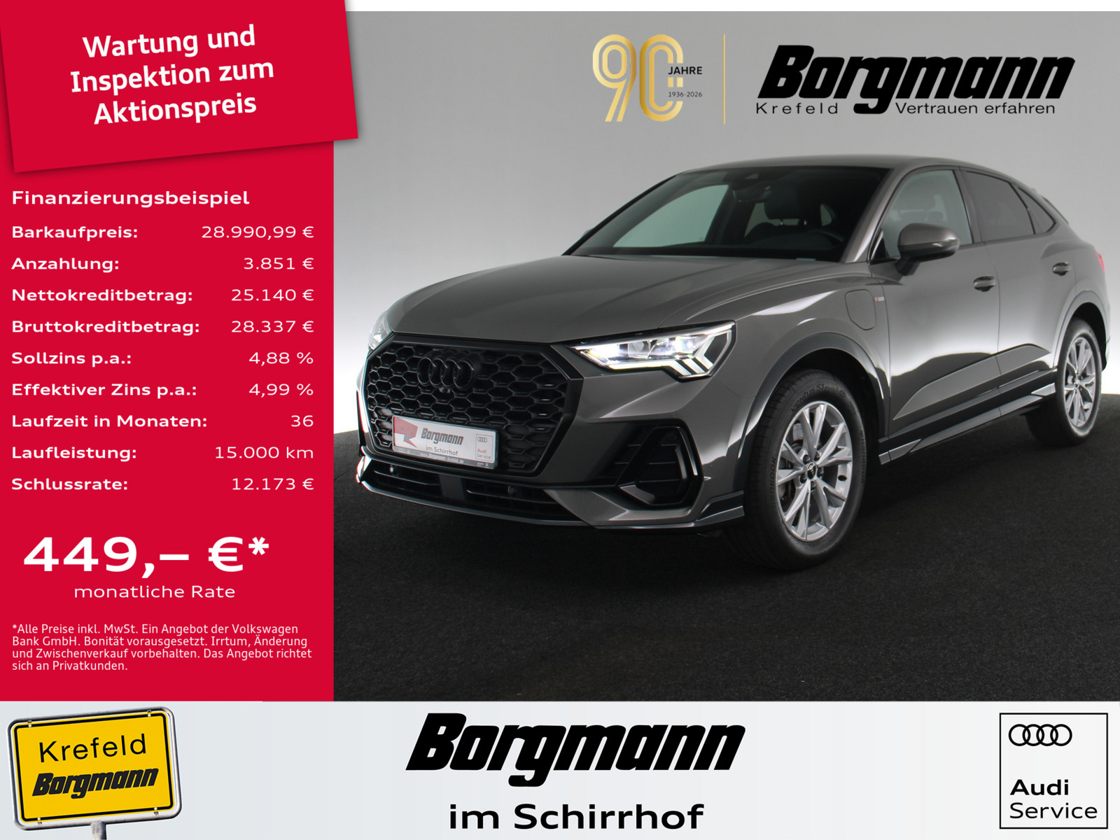 AUDI Q3 Sportback 45 TFSI e S line