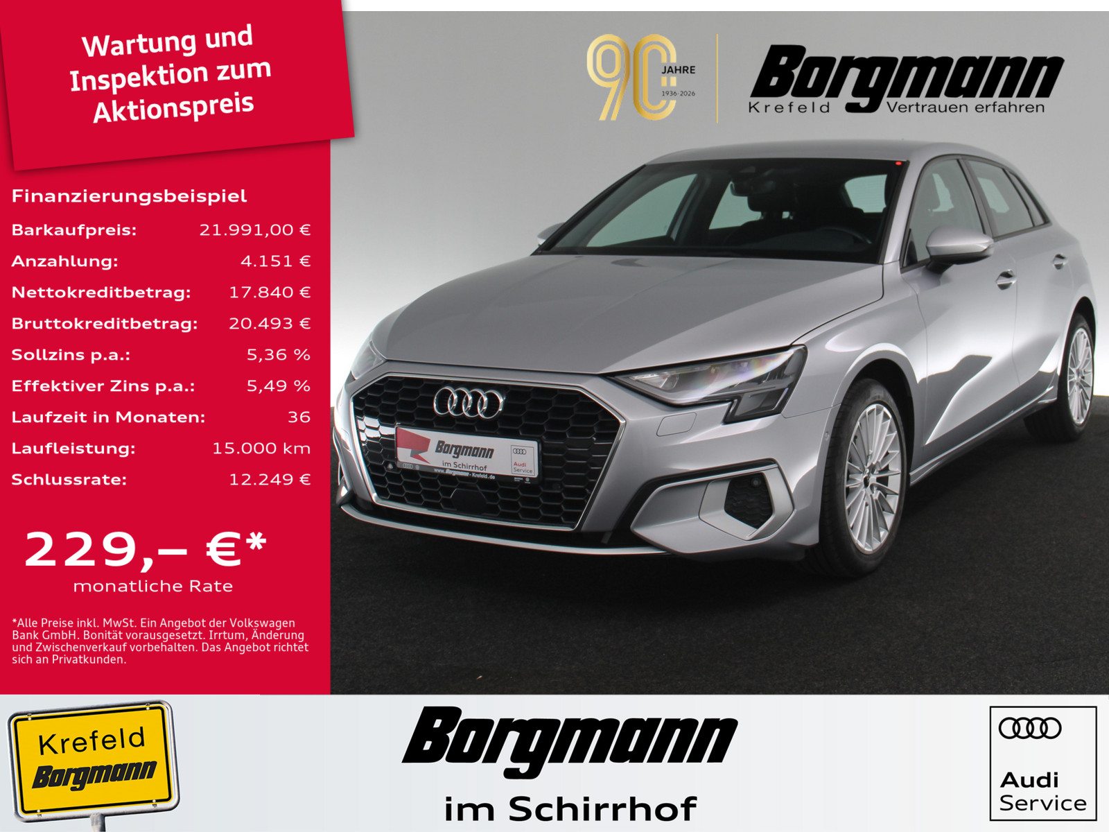 AUDI A3 Sportback 30 TDI advanced