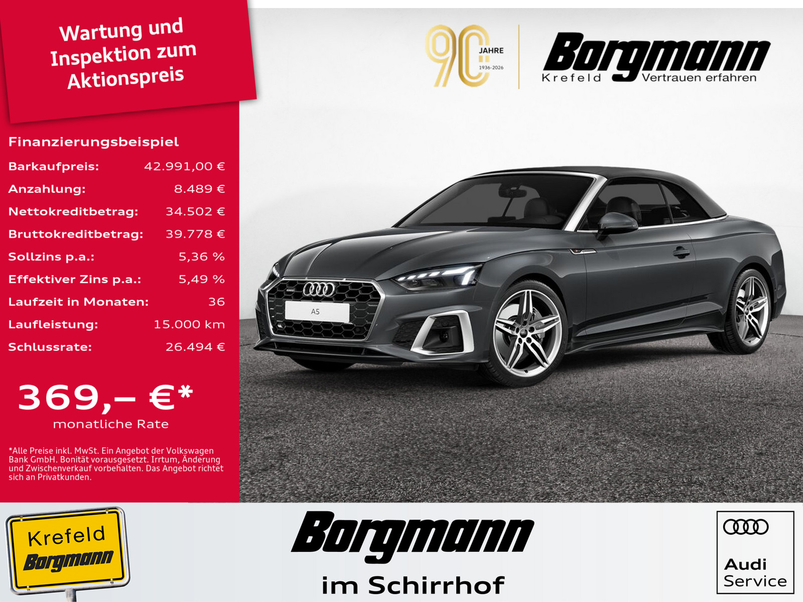 AUDI A5 Cabriolet 45 TFSI quattro S line
