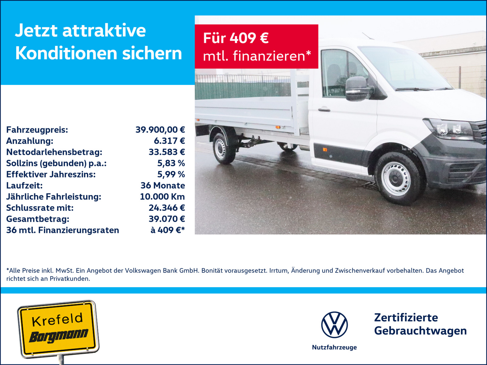 VW Crafter 35 2.0 TDI Pritsche L3