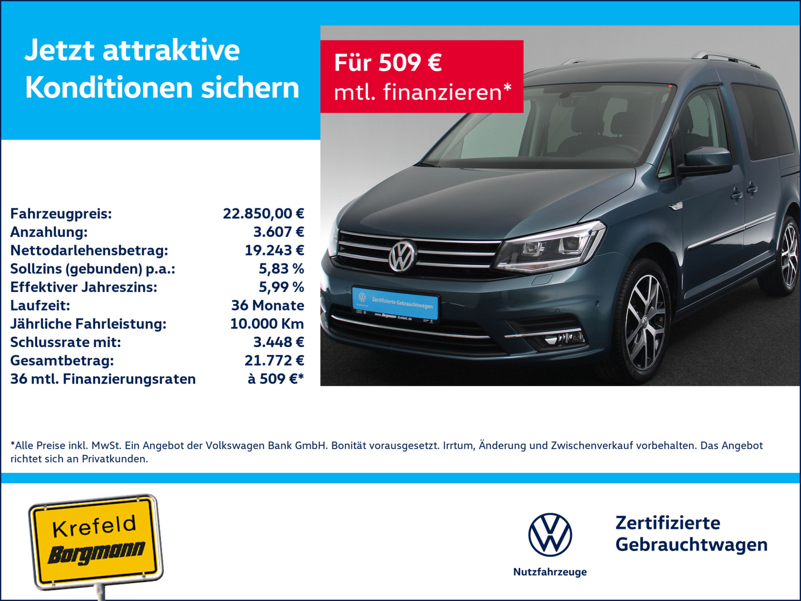VW Caddy 1.4 TSI BMT Highline