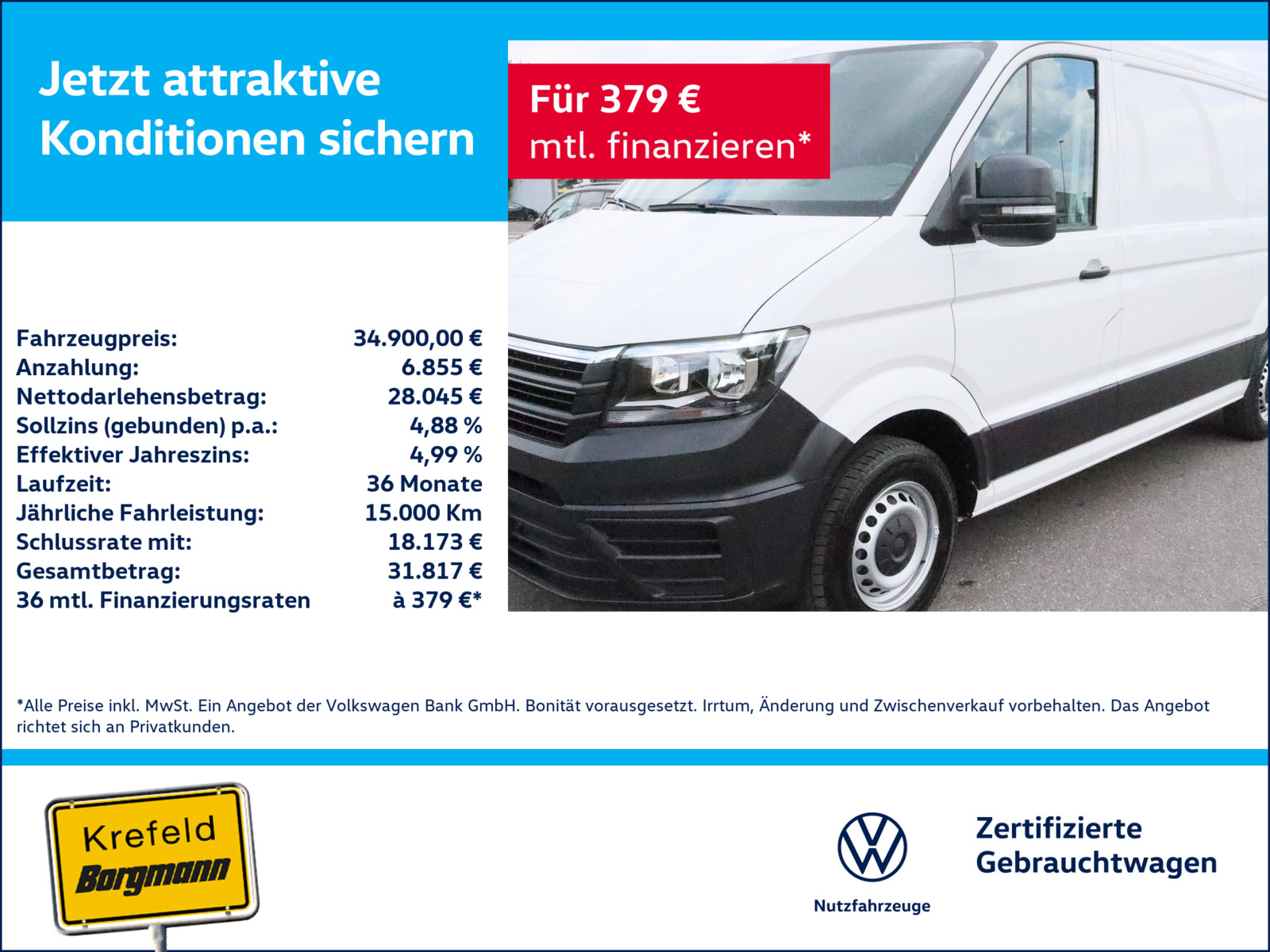VW Crafter 35 Kasten TDI MRND L2H1