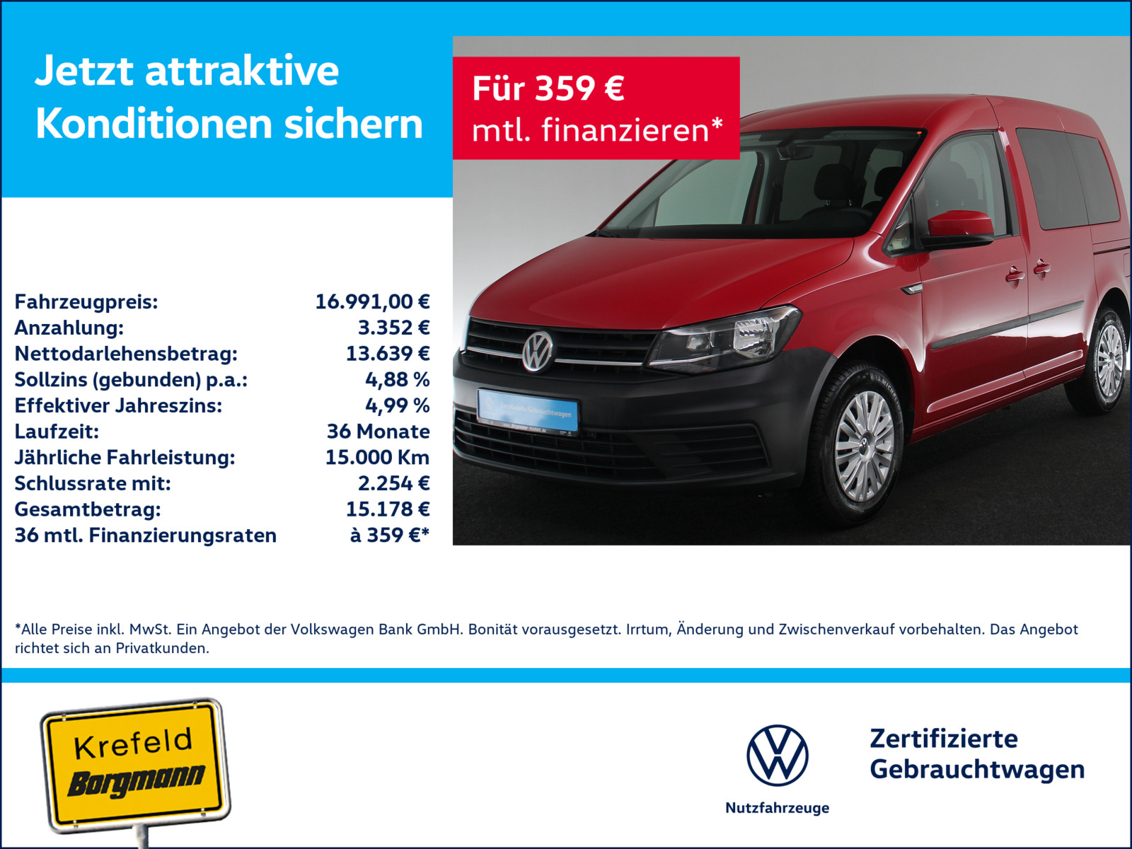 VW Caddy 1.2 TSI BMT Trendline