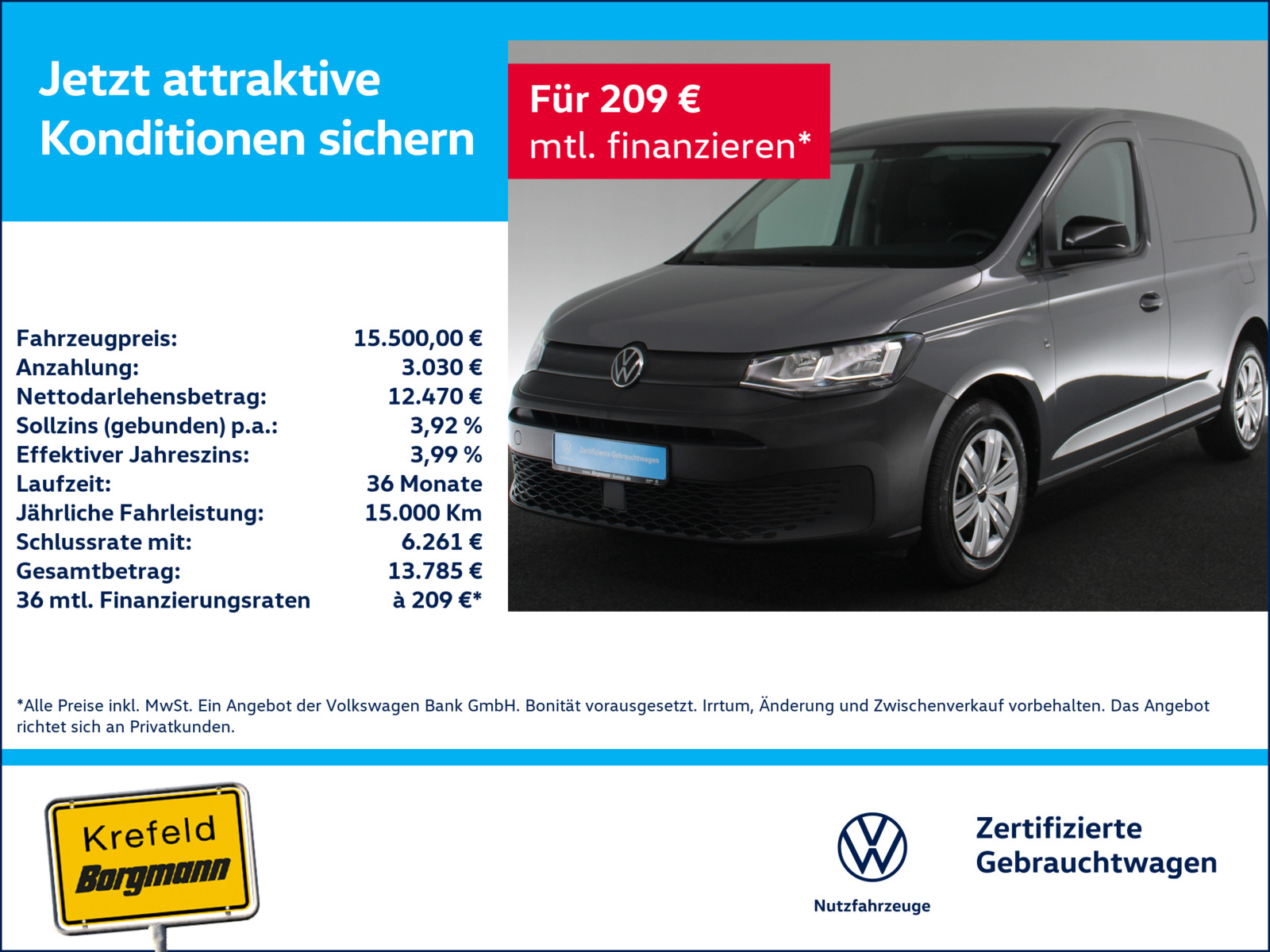 VW Caddy Cargo 2.0 TDI EcoProfi