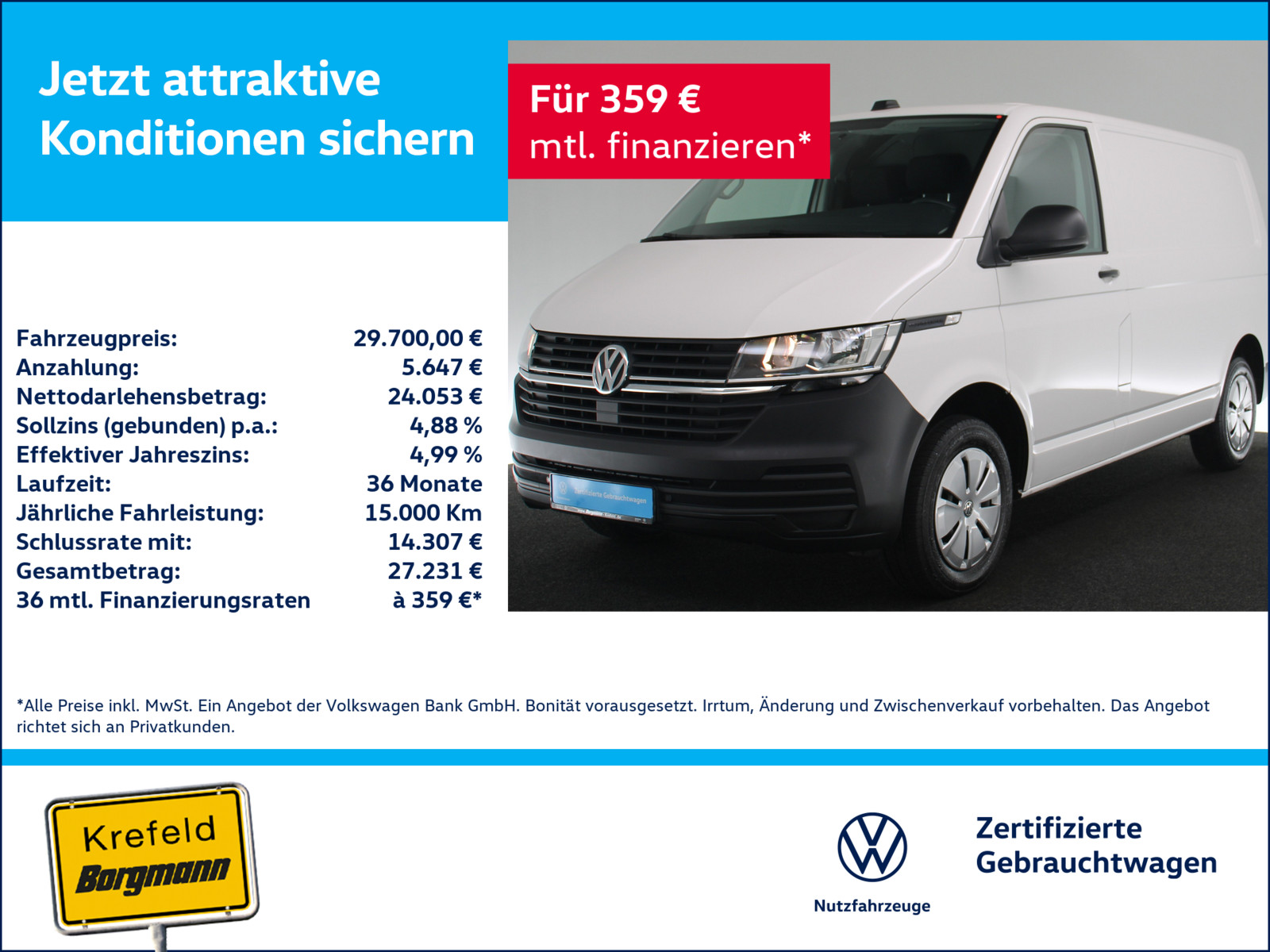 VW T6.1 Transporter Kasten 2.0 TDI EcoProfi FWD
