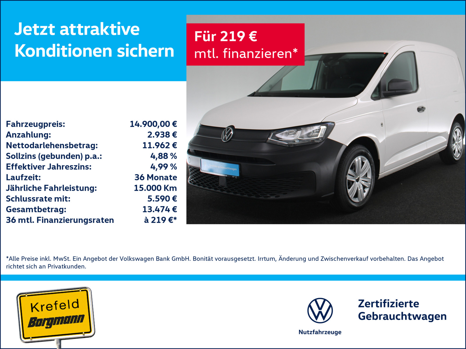 VW Caddy Cargo 2.0 TDI EcoProfi