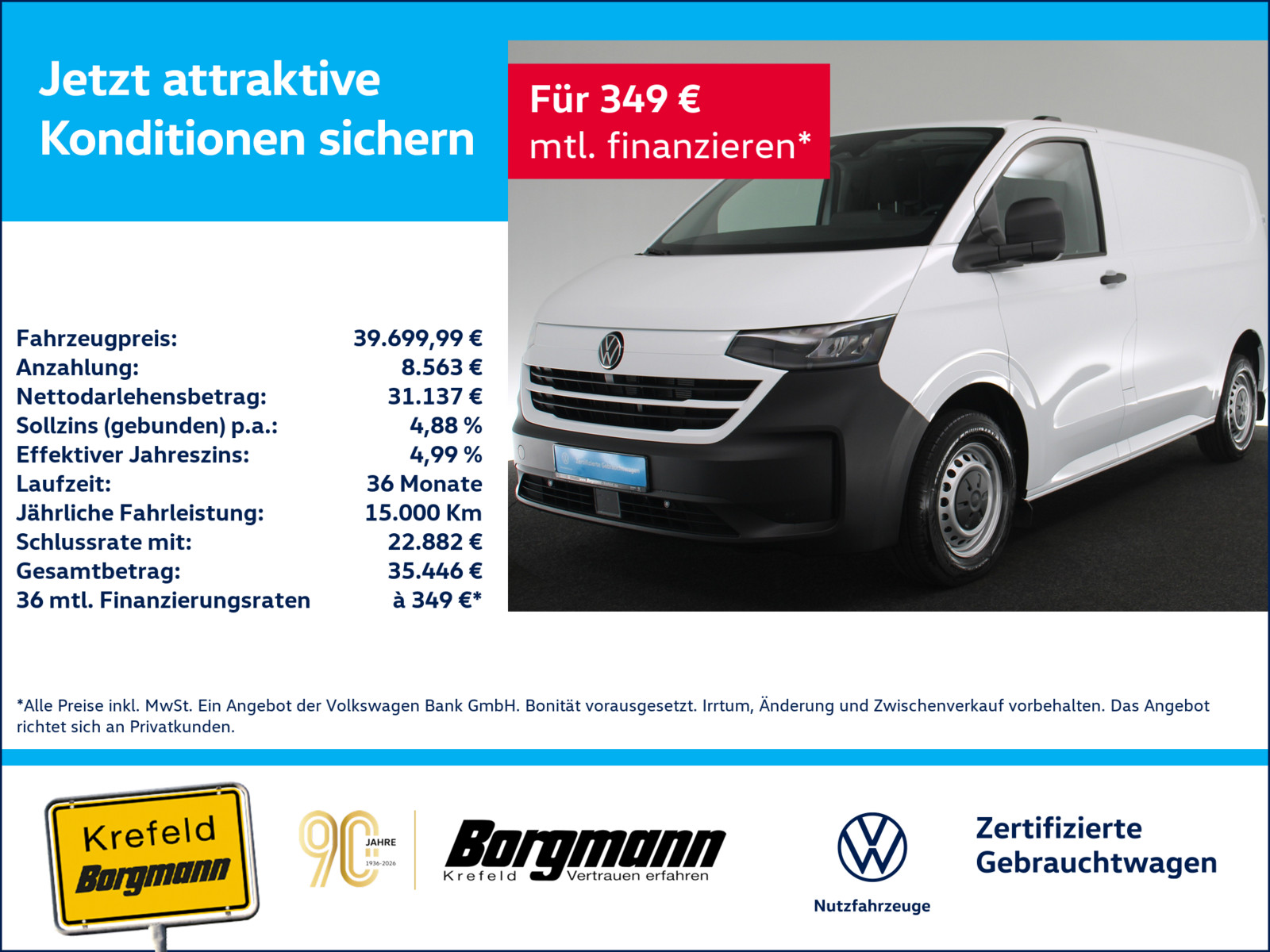VW T7 Kasten 2.0 TDI KR L1H1 AHK LED KAMERA PDC