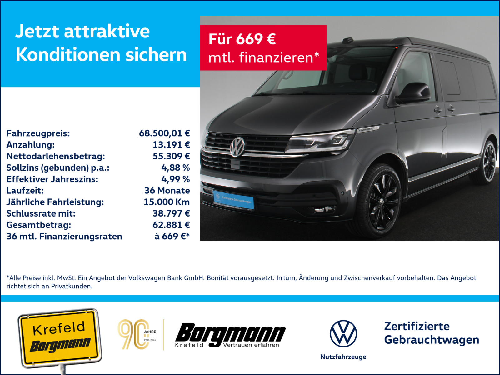 VW T6.1 California 2.0 TDI California Beach Tour 4Motion