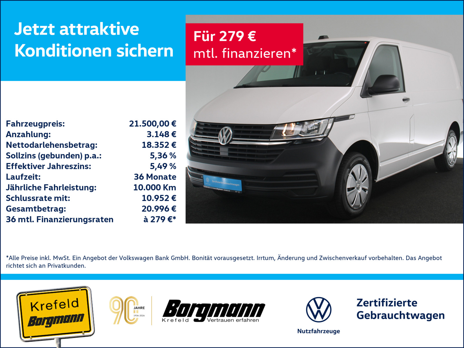 VW T6.1 Transporter Kasten 2.0 TDI