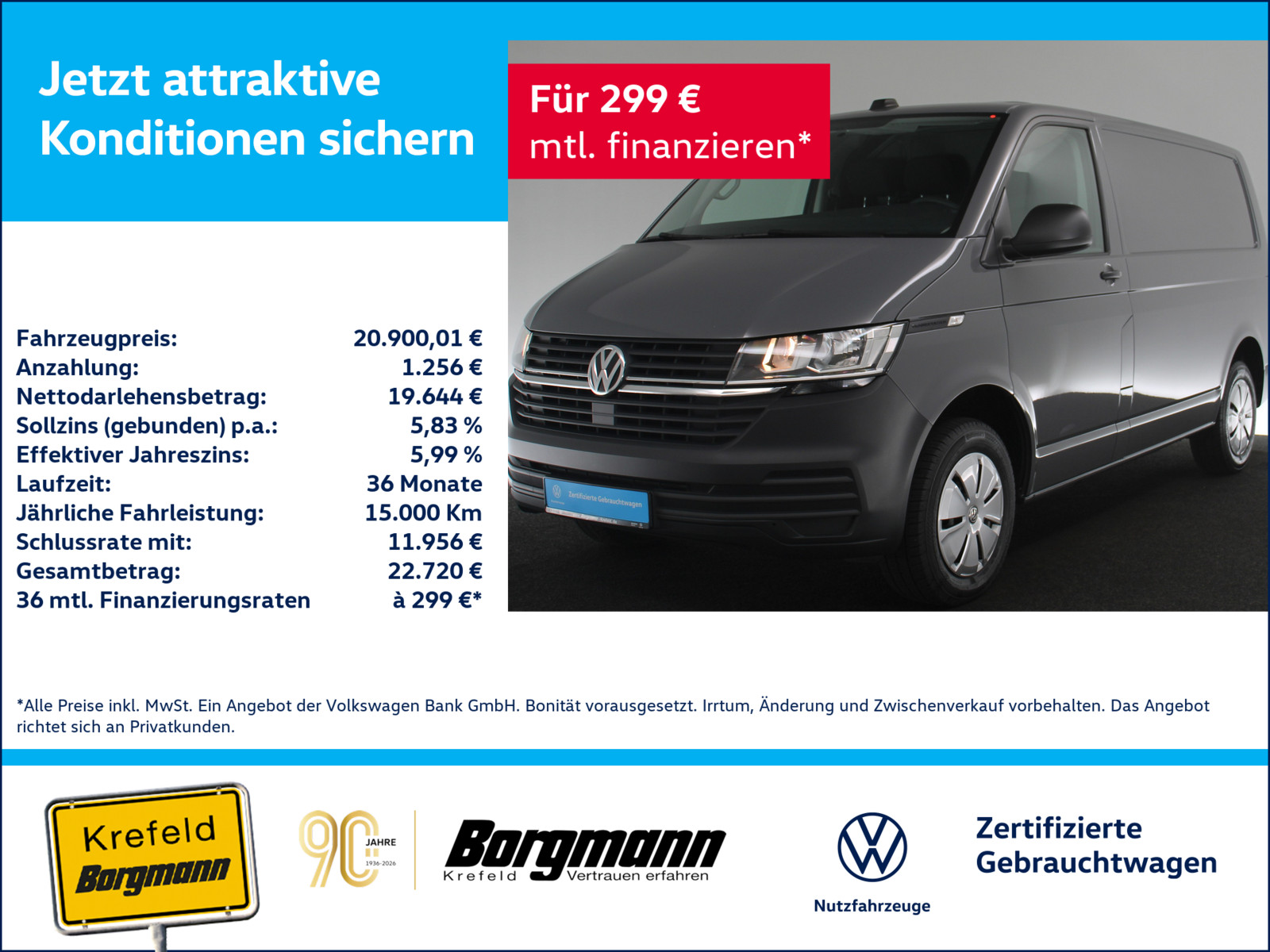 VW T6.1 Transporter Kasten 2.0 TDI FWD EcoProfi