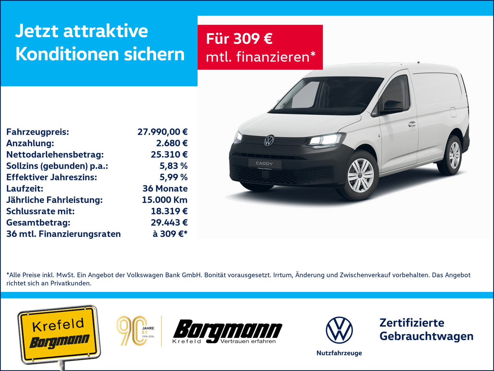 VW Caddy 2.0 TDI Cargo Maxi
