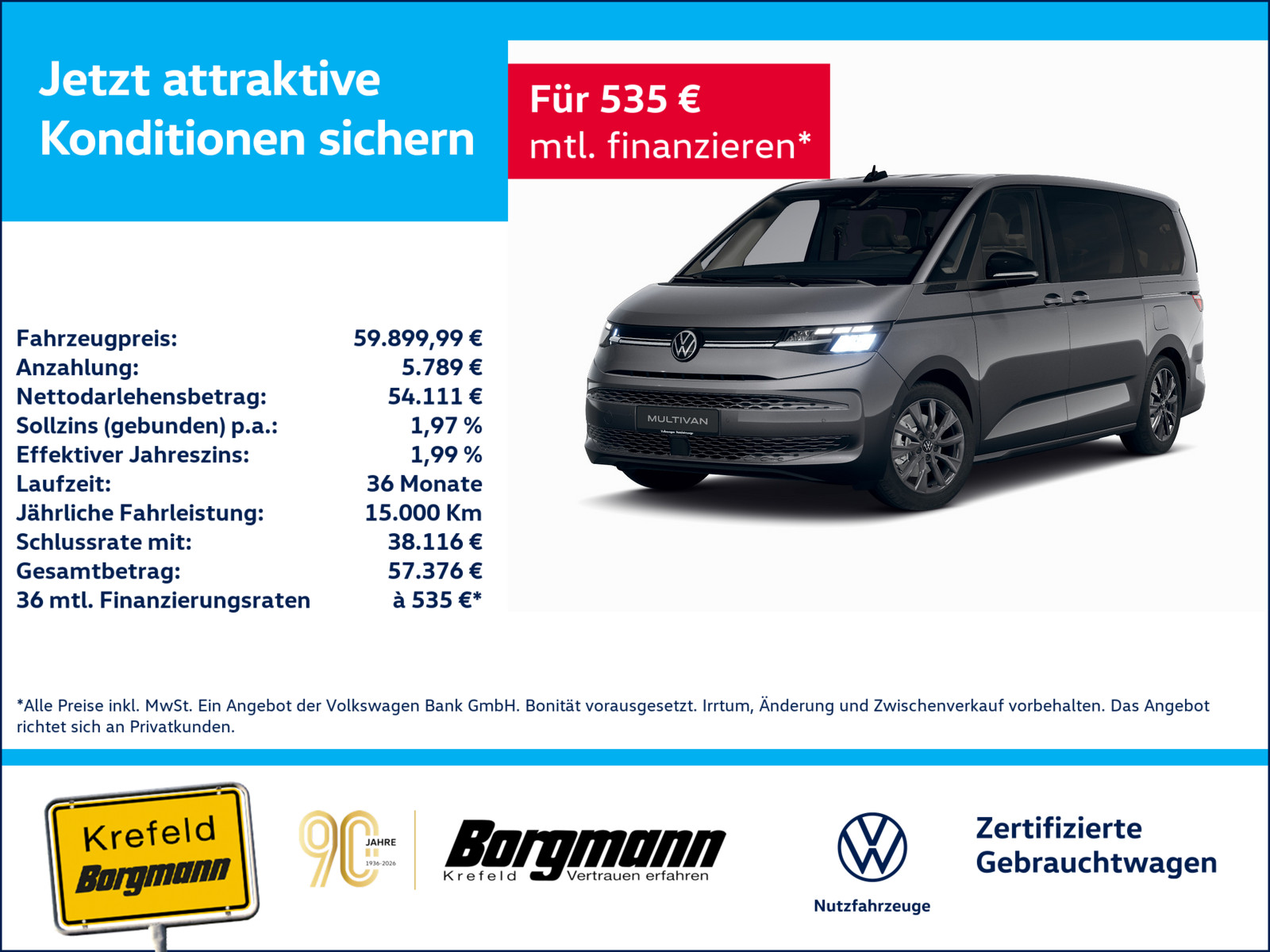VW T7 Multivan 1.5 TSI eHybrid 4M Life lang