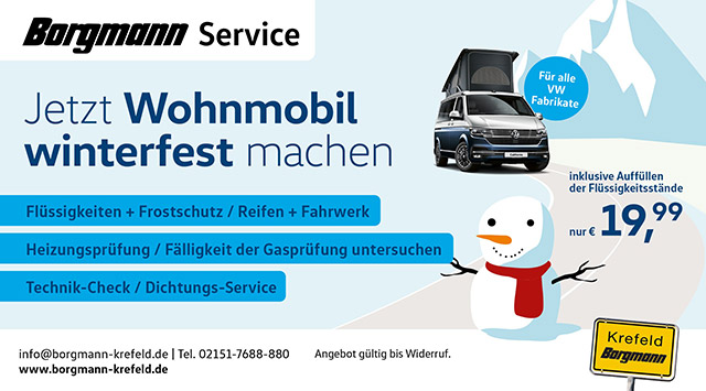 Wohnmobil winterfest machen bei Borgmann!