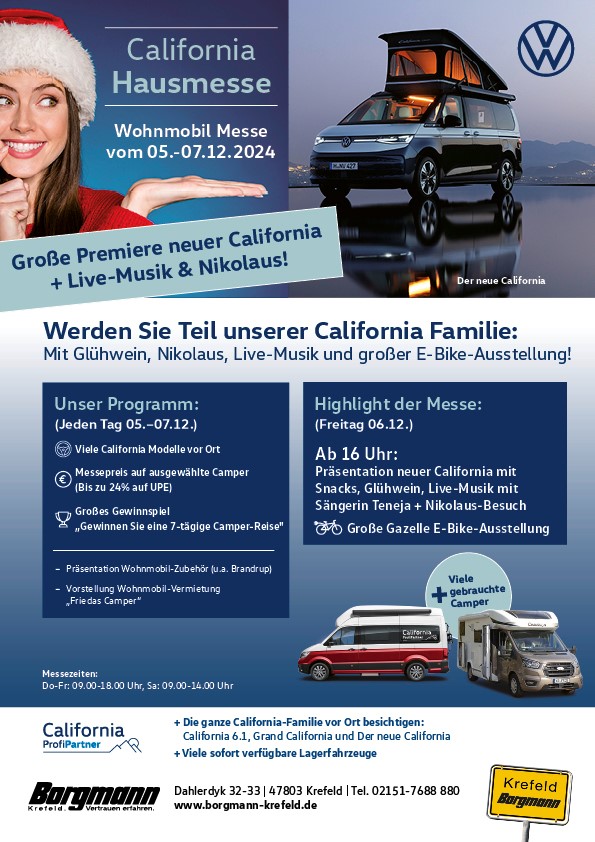 California Hausmesse im Autohaus Borgmann California Hausmesse im Autohaus Borgmann