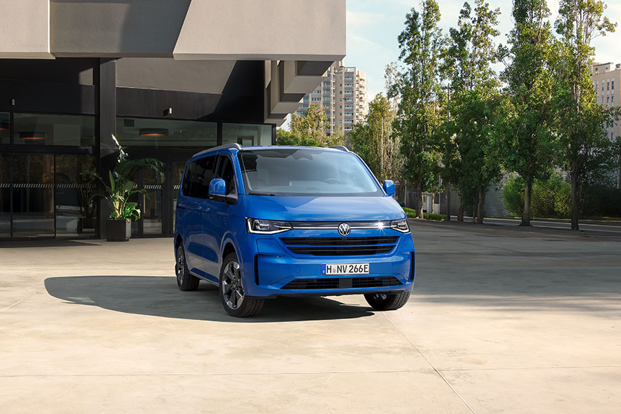 Der neue VW e-Caravelle von vorne Der neue VW e-Caravelle von vorne