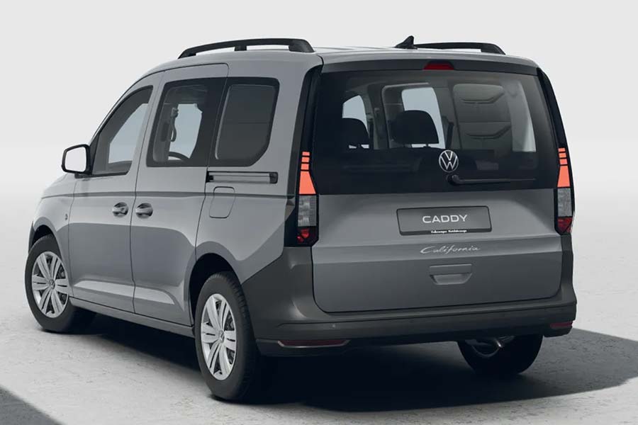 Der VW Caddy California von hinten