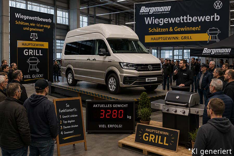 Der Wiegewettbewerb bei der California Hausmesse