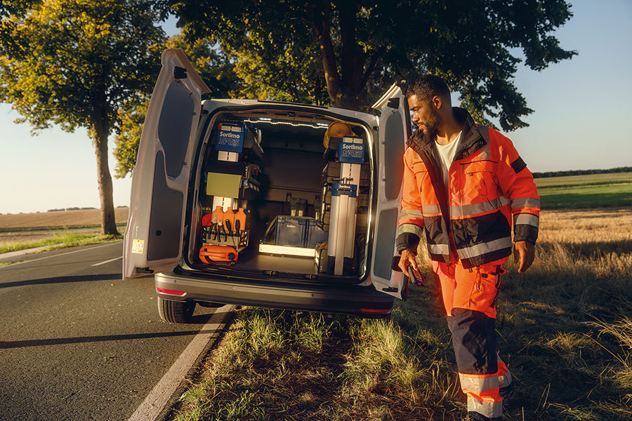 Der Caddy als Mobile Werkstatt bei Borgmann