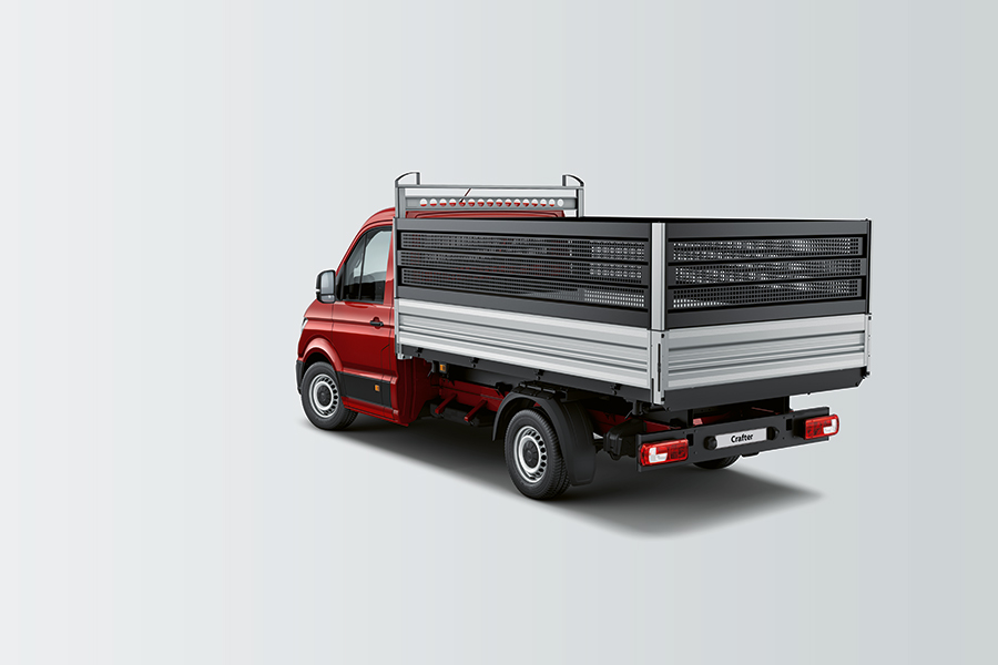 Der Crafter Pritschenwagen mit Laubgitter Der Crafter Pritschenwagen mit Laubgitter
