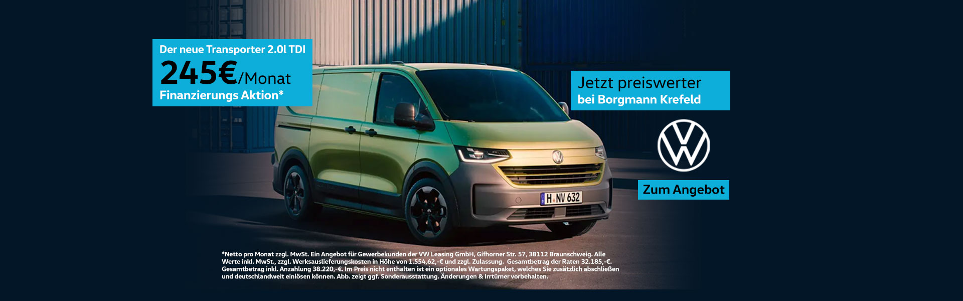 Der neue Transporter mit Finanzierung