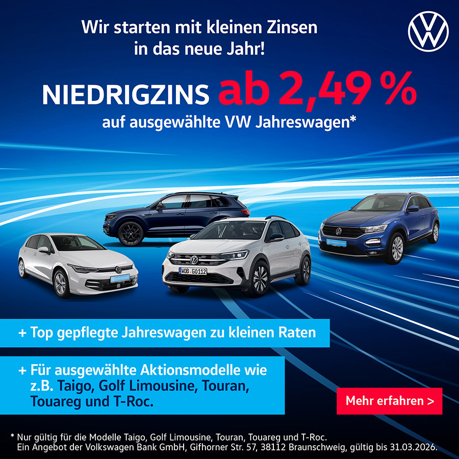 Volkwagen Niedrigzins Aktion