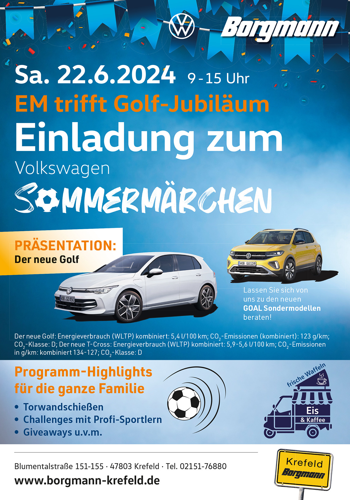 VW Sommermärchen mit Golf Präsentation bei Borgmann