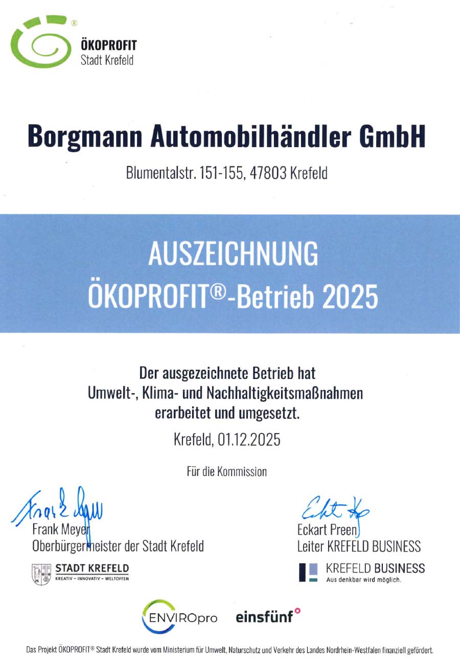 Auszeichnung Ökoprofit 2025