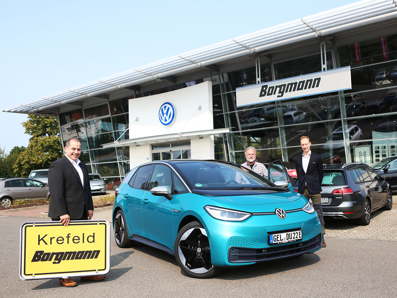 Der VW ID.3 vom Autohaus Borgmann in Krefeld