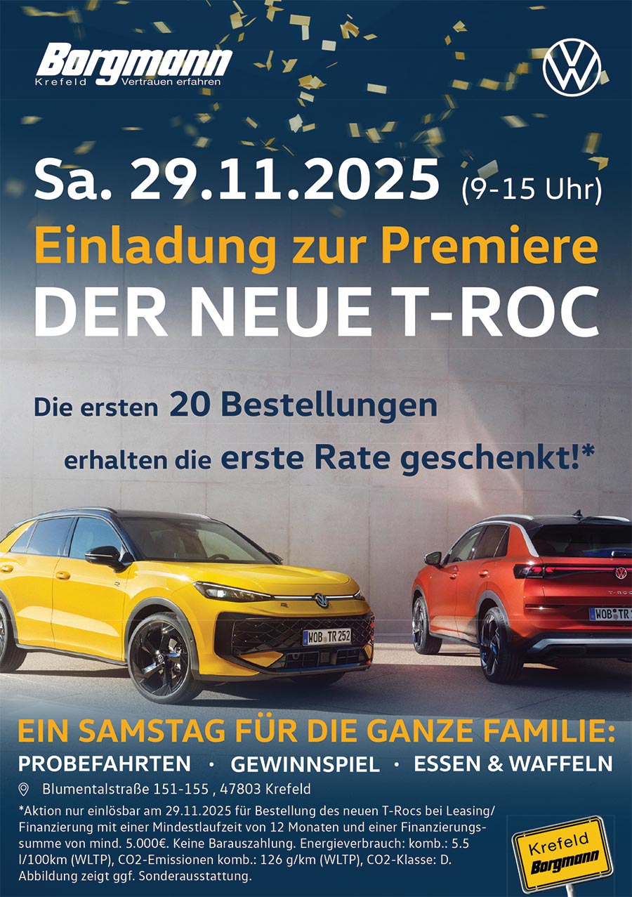 T-Roc Premiere bei Volkswagen Borgmann