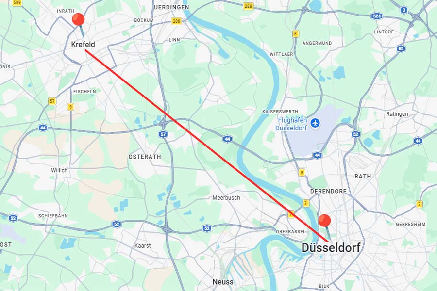 Von Duisburg zum Autohaus Borgmann das Hundeboxen Depot in Krefeld