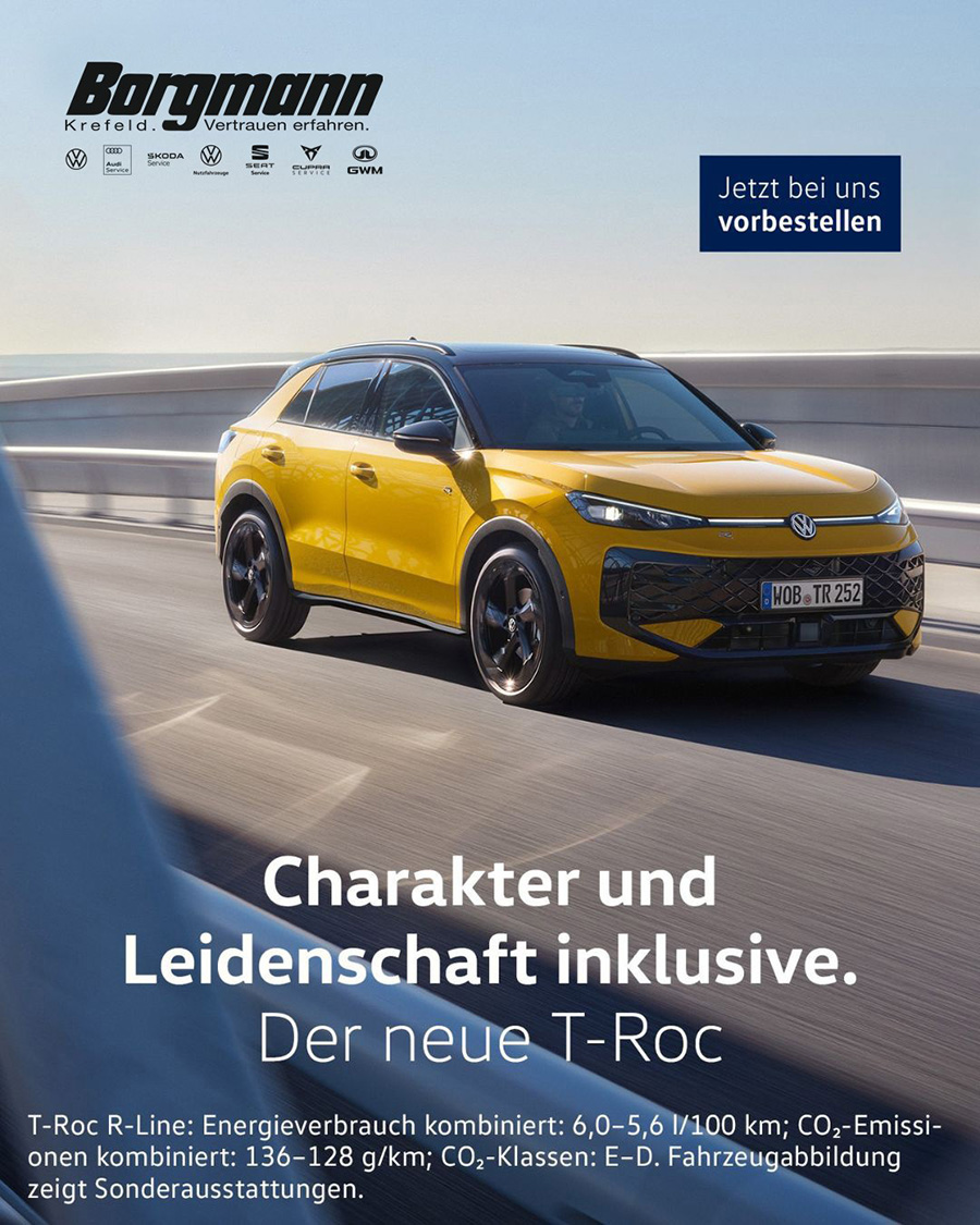 Der neue VW T-Roc bei Autohaus Borgmann