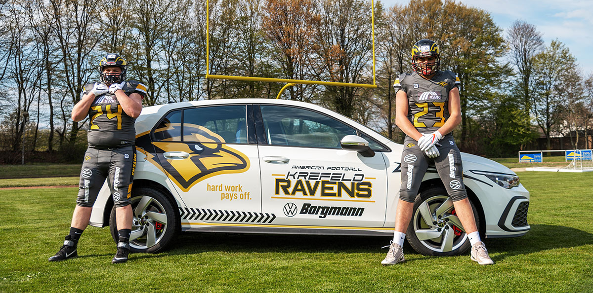 VW Borgmann sponsort die Krefeld Ravens