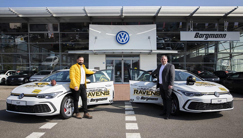 VW Borgmann sponsort die Krefeld Ravens