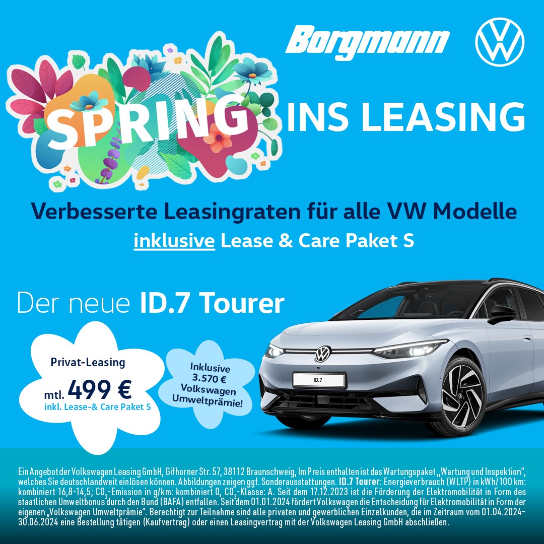 Verbesserte Leasingrate auf den VW ID.7 Tourer