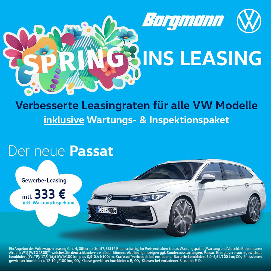 Verbesserte Leasingrate auf den neuen VW Passat