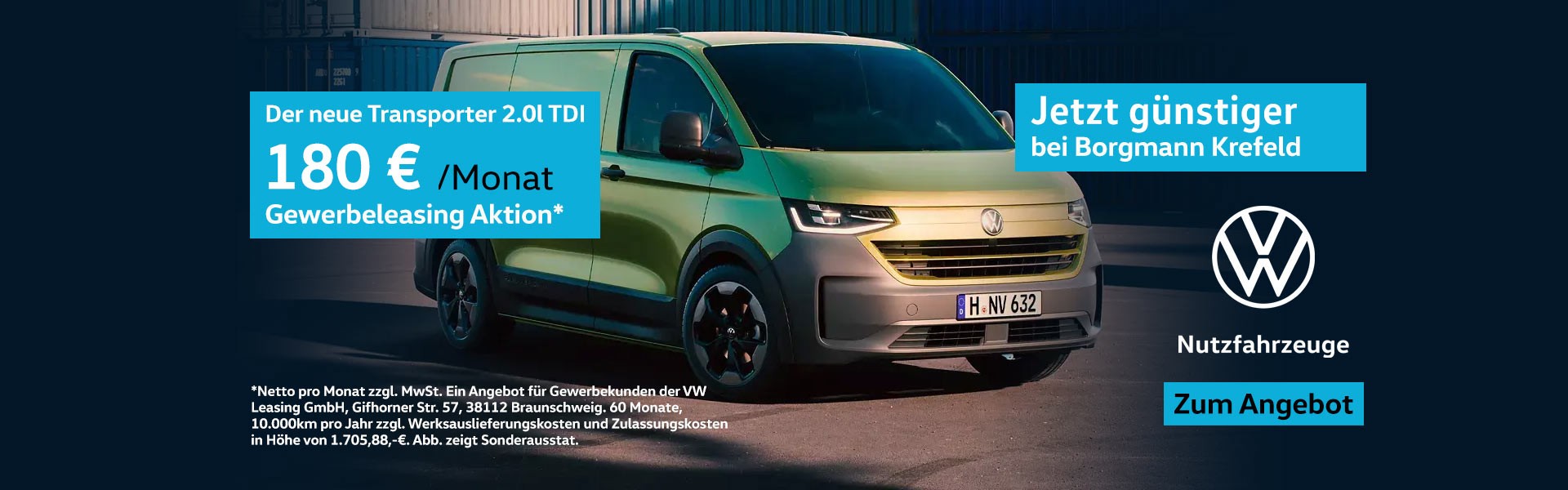 Der neue VW Transporter Kasten bei Autohaus Borgmann