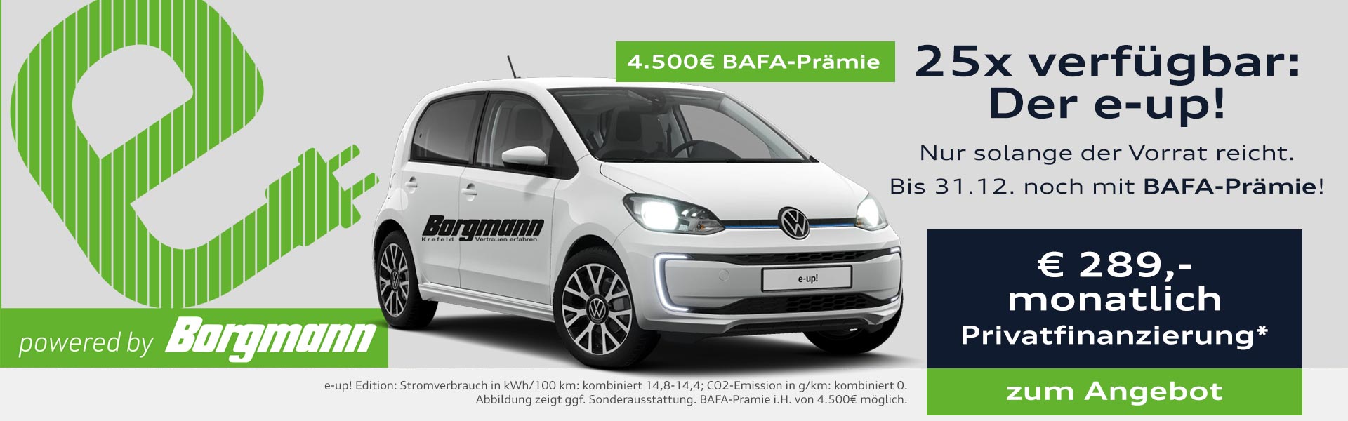 25 e-up von Volkswagen Borgmann sofort verfügbar