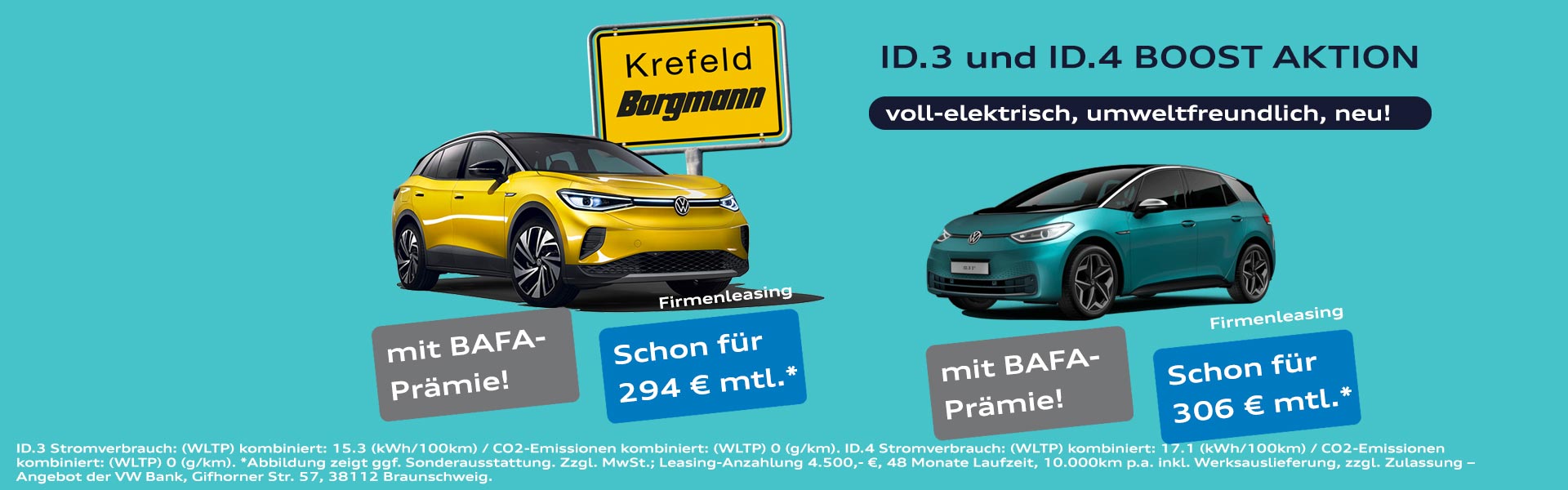 ID.3 und ID.4 Leasing Boost Aktion