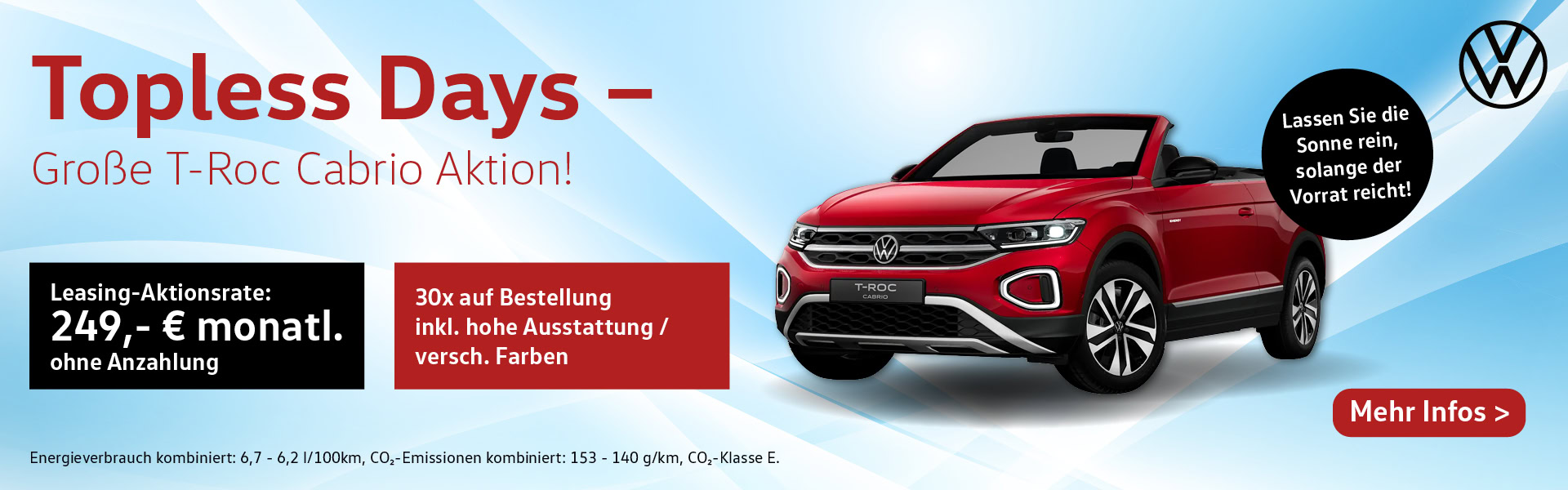 VW T-Roc Cabrio Sonderaktion bei Borgmann