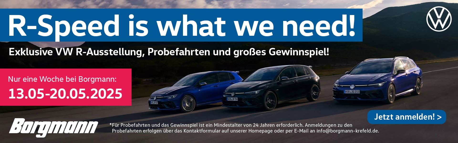 VW R-Flotte im Autohaus Borgmann
