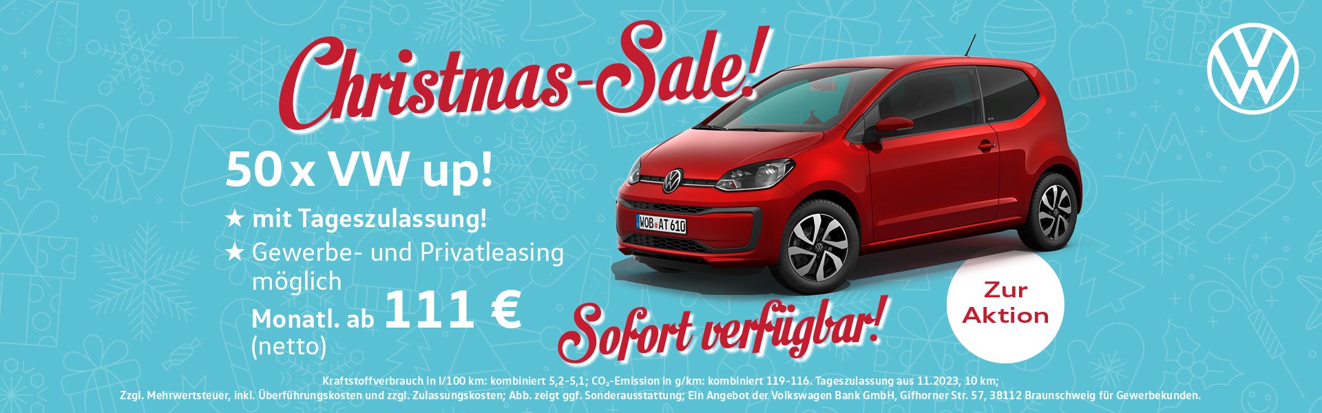VW up! Christmas-Sale bei Borgmann