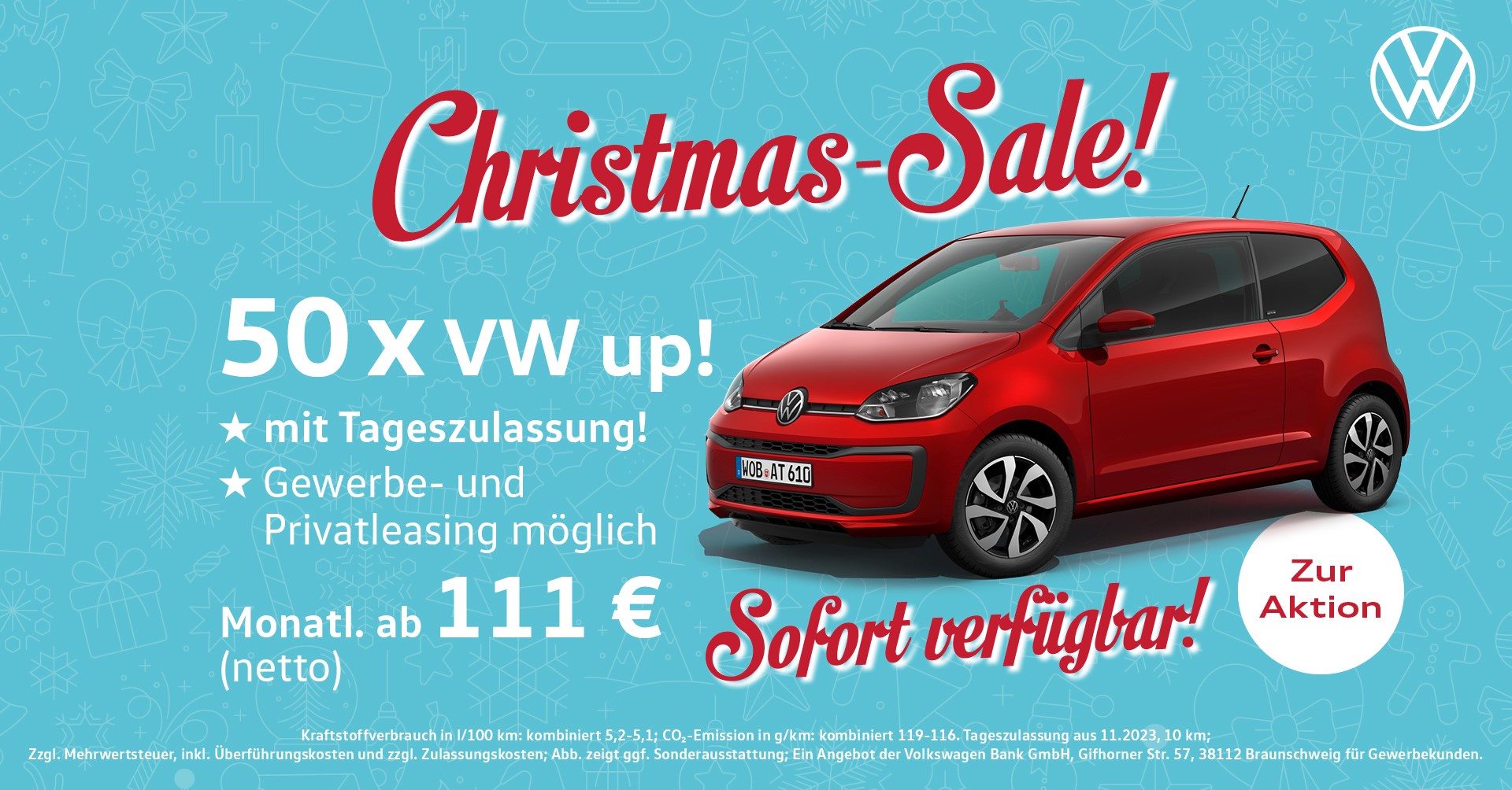 VW up! Christmas-Sale bei Borgmann