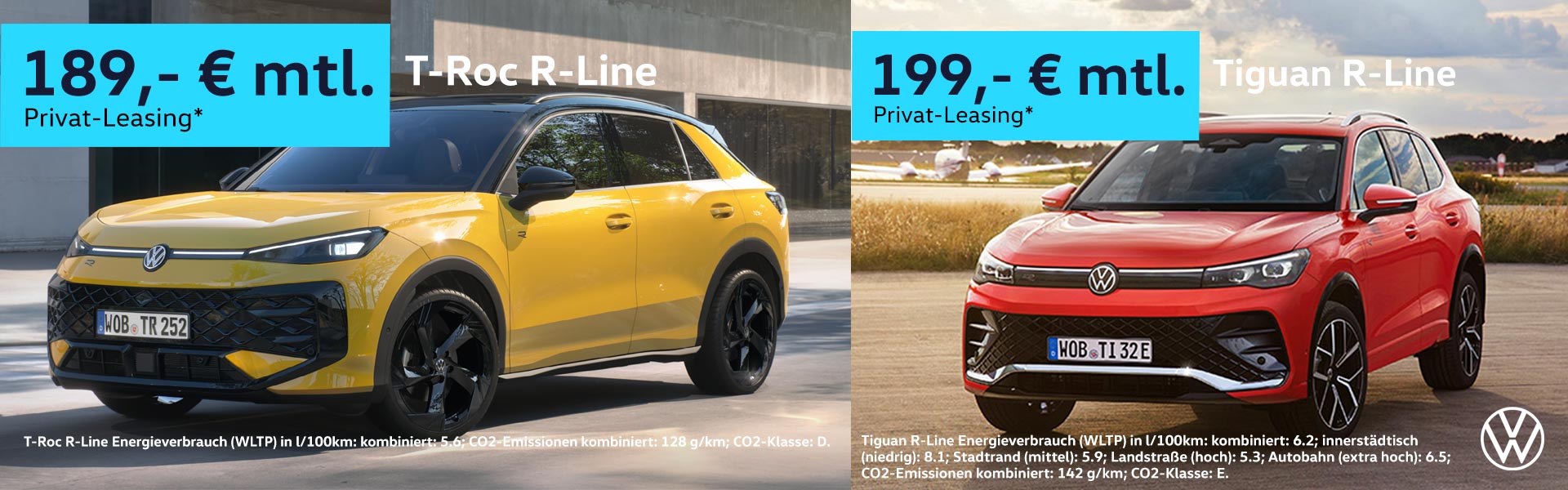 T-Roc und Tiguan R-Line im Angebot